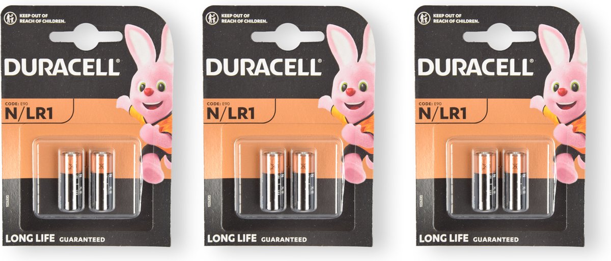 Duracell 23A Alkaline Batterijen – 3 Packs (2 stuks in elke pack) - 1.5V - 2.6CM x 0.8CM - Alkaline Technologie - MN9100 LR1 N