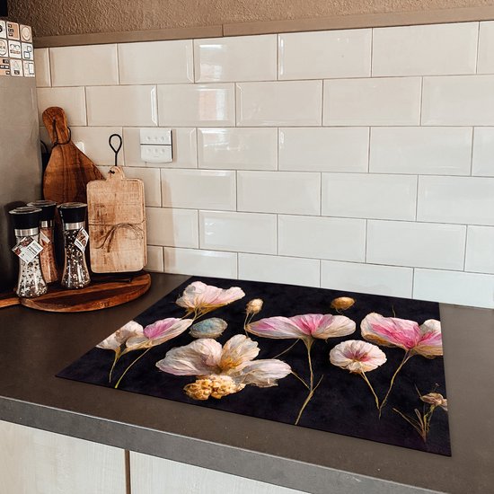 KitchenYeah® Inductie beschermer 65x52 cm - Spreuken - Hoe laat is het