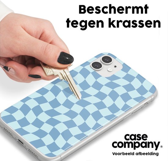 Case Company® - Coque Samsung Galaxy A15 - Grid Blauw - Coque de téléphone souple - Protection sur tous les côtés et bord de l'écran