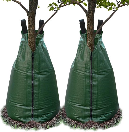 Boomirrigatiezak, 2 stuks 75 liter waterzak voor bomen, grote irrigatiezak voor bomen van uv-bestendig pvc, irrigatiezak voor continue en gerichte irrigatie van bomen