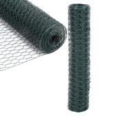 Kippengaas - 100cm x 25m - Schermgaas - Kippengaas zeshoekig - Maaswijdte 27mm - verzinkt staal - zeskantig maaswijdte - Multifunctioneel - Groen