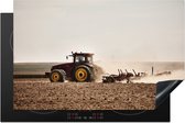 KitchenYeah® Inductie beschermer 81.6x52.7 cm - Tractor - Rood - Grond - Kookplaataccessoires - Afdekplaat voor kookplaat - Inductiebeschermer - Inductiemat - Inductieplaat mat