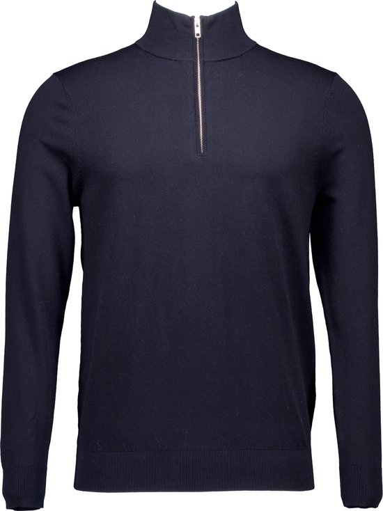 Profuomo - Half Zip Pullover Luxury Navy - Heren - Maat M - Modern-fit