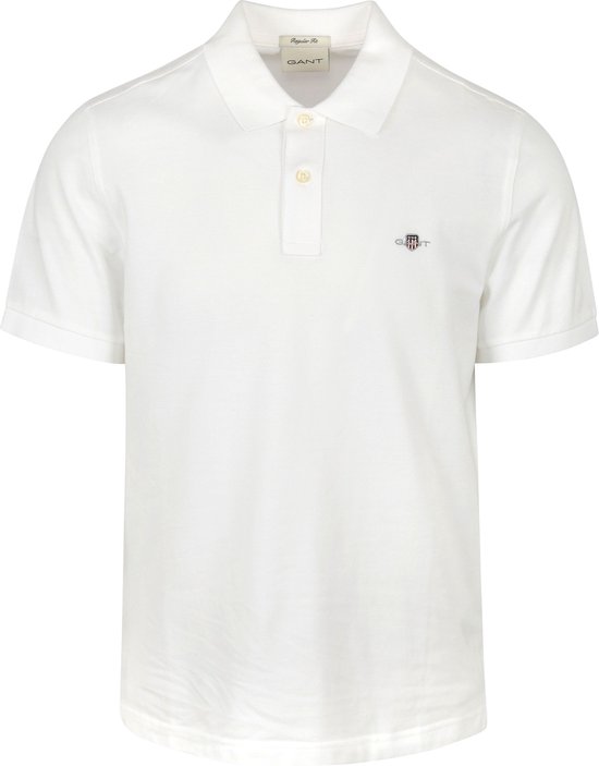 Gant - Polo Shield Piqué Wit - Coupe Regular - Polo Homme Taille 3XL