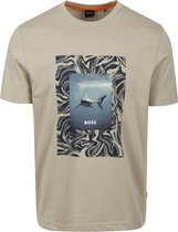 BOSS - T-shirt Tucan Beige - Heren - Maat XXL - Modern-fit
