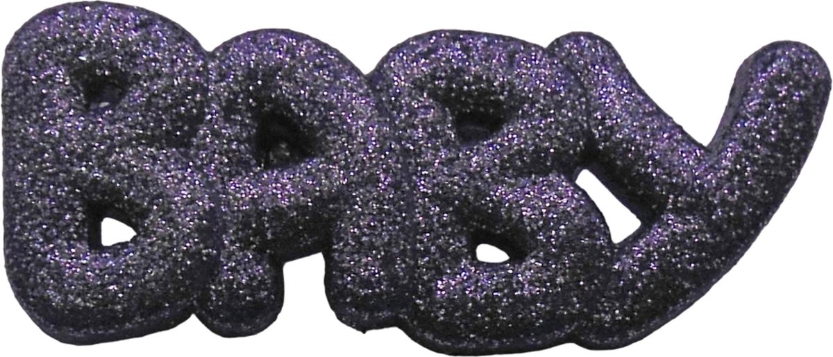 Broche kinderen paars glitter - baby