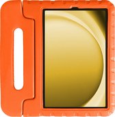 Kinderhoes voor Samsung Tab A9 - Duurzaam Kids Case - Oranje - Schokabsorberend met Standfunctie