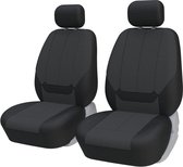 Autostoelhoezen voorstoelen in universele pasvorm - stoelhoezen auto voorstoelen 2-delig - autostoelbeschermer beschermhoes voor autostoel voor, zwart