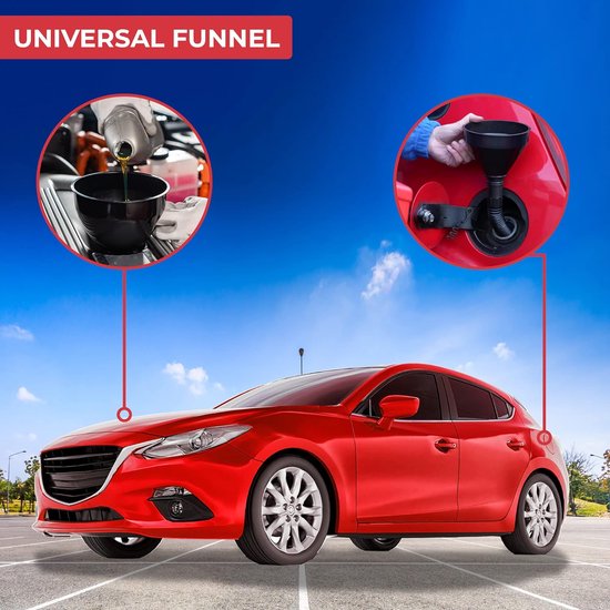 10 Pièces Entonnoir Essence Et Huile Moteur - Kit Entonnoirs Voiture Avec Tuyau Et Bec Amovible