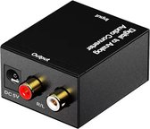 Profile® Digitaal Naar Analoog Audio Converter (DAC) - Optisch/Coaxiaal (v) naar Tulp(RCA) (v) - Zwart
