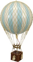 Authentic Models - Luchtballon Travels Light - Luchtballon decoratie - Kinderkamer decoratie - Blauw - Ø 18cm
