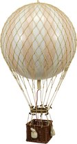 Authentic Models - Luchtballon Travels Light - Luchtballon decoratie - Kinderkamer decoratie - Licht Roze - Ø 18cm