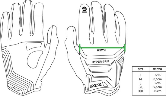 Sparco Gaming Handschoen Hypergrip - EU 10 van Merkloos — afbeelding 2