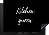 KitchenYeah® Inductie beschermer 75x52 cm - Quotes - Kitchen Queen - Vrouwen - Inductiebeschermer - Inductie Kookplaat - Kookplaataccessoires - Afdekplaat voor kookplaat - Inductiebeschermer - Inductiemat - Inductieplaat mat