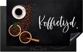 KitchenYeah® Inductie beschermer 85x52 cm - Koffietijd - Spreuken - Quotes - Koffie - Keuken - Kookplaataccessoires - Afdekplaat voor kookplaat - Inductiebeschermer - Inductiemat - Inductieplaat mat