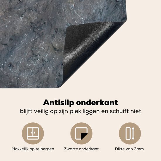 KitchenYeah® Inductie beschermer 77x59 cm - Inductie mat - Roest print - Leisteen - Vintage - Inductie beschermer - Kookplaataccessoires - Afdekplaat voor kookplaat - Inductiebeschermer - Inductiemat - Inductieplaat mat