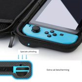 ST Producten - Hoesje Geschikt Voor Nintendo Switch - Zwart - Extra Opslag Ruimte - Beschermhoes - Hard