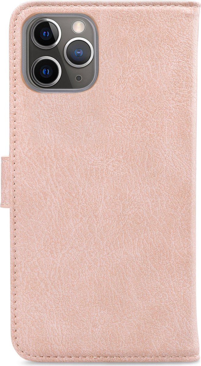 My Style Telefoonhoesje geschikt voor Apple iPhone 11 Pro Max Hoesje | My Style Flex Wallet Bookcase Portemonnee | Pasjeshouder voor 3 Pasjes | Telefoonhoesje voor Pinpas / OV Kaart / Rijbewijs - Roze