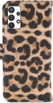 My Style Flex Wallet Telefoonhoesje geschikt voor Samsung Galaxy A32 5G Hoesje Bookcase Portemonnee - Leopard