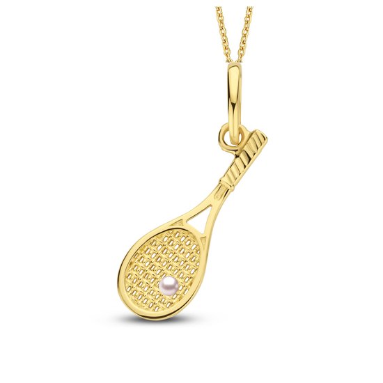 Hetty'S - Or 14 carats - Pendentif raquette de tennis - avec vraie perle