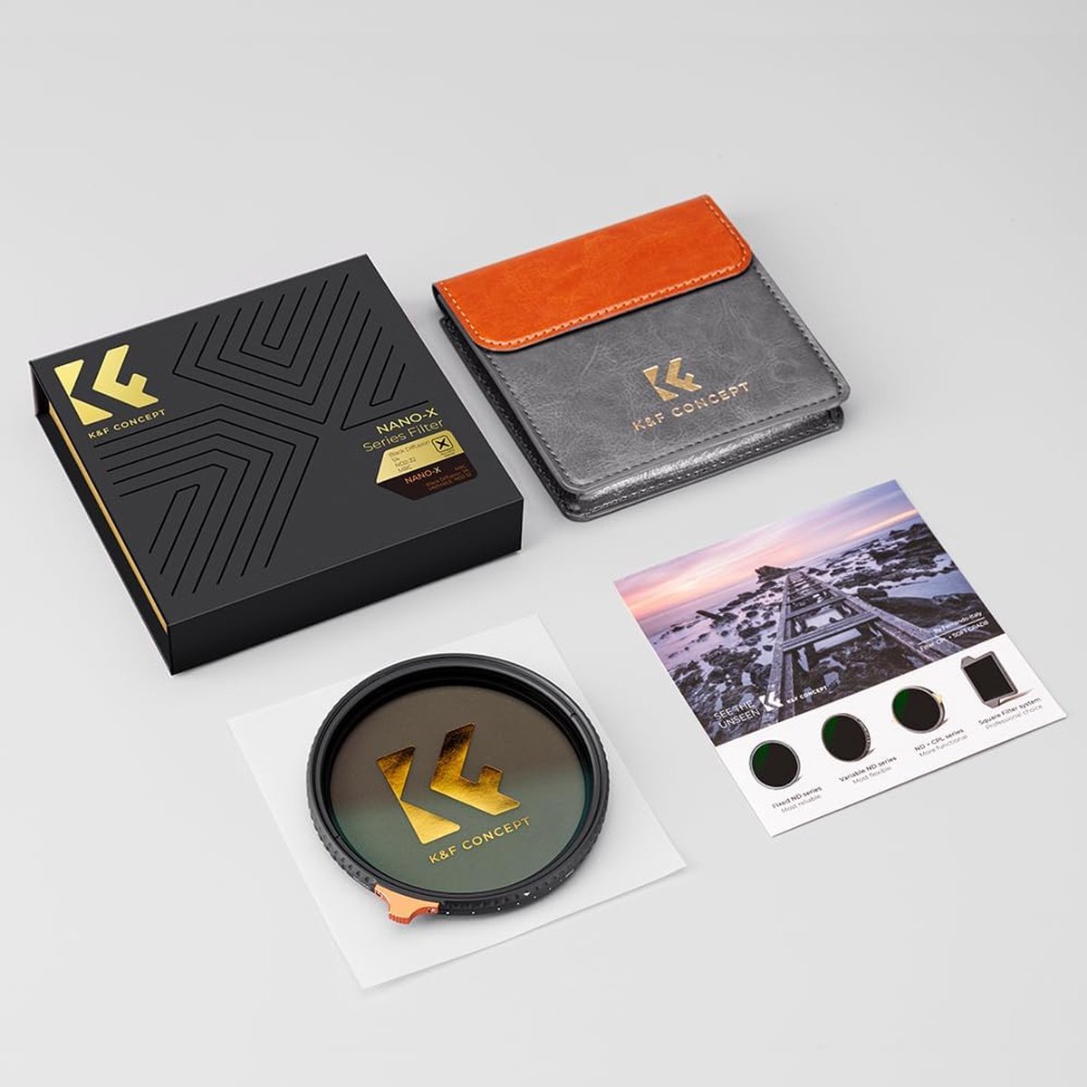 K&F Concept - Variabel Zwart Mistfilter - Multifunctionele Diffusie en Verzachting - Verstelbaar Neutraal Dichtheidsfilter - Camera Accessoire voor Fotografie en Videografie