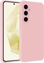 Hoesje Geschikt voor Samsung A35 Hoesje Siliconen Case - Hoes Geschikt voor Samsung Galaxy A35 5G Hoes Siliconen - Lichtroze