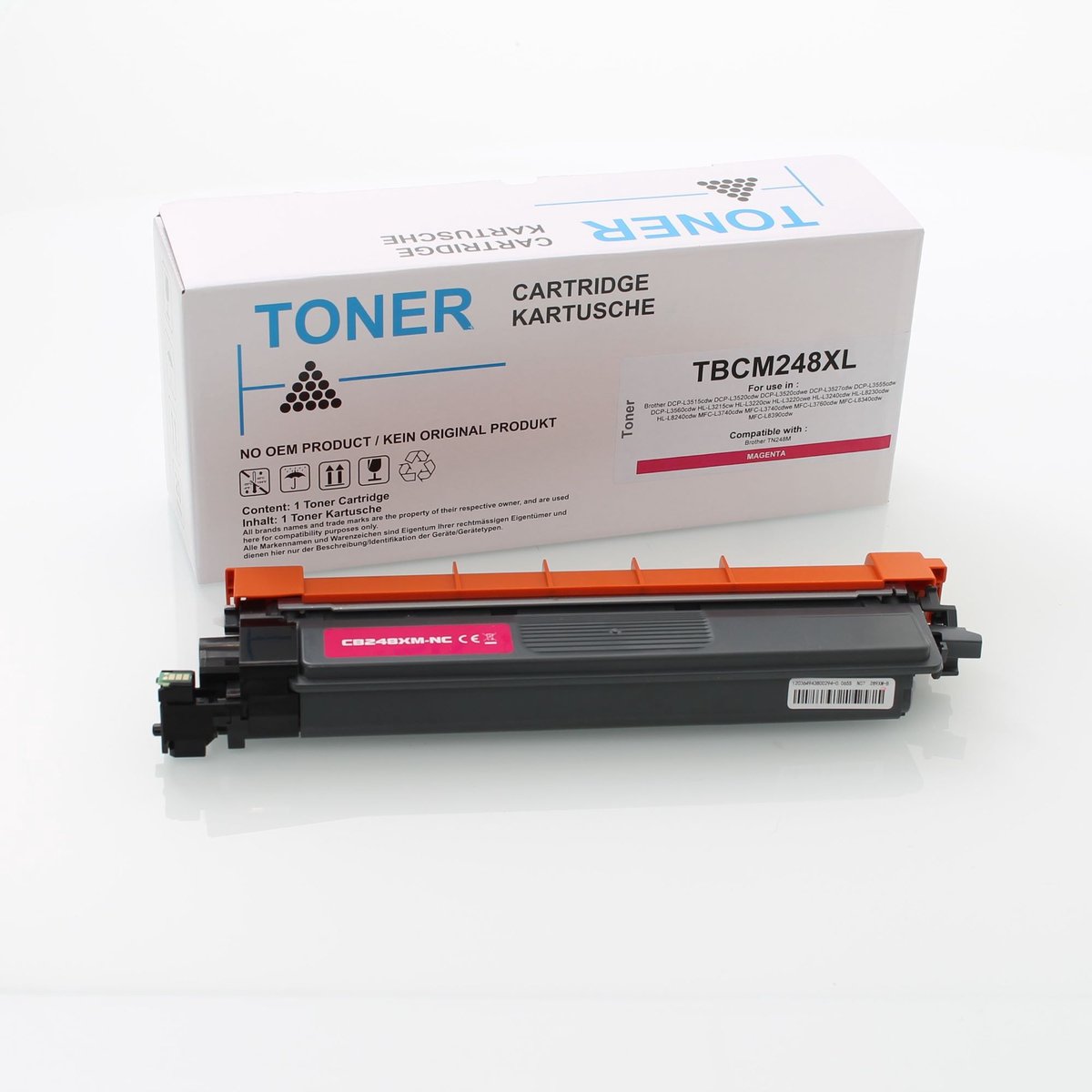 Image of ABC huismerk Toner geschikt voor Brother TN248XLM magenta HL-L3220cw HL-L3220cwe HL-L3240cdw HL-L8230cdw HL-L8240cdw MFC-L3740cdw MFC-L3740cdwe