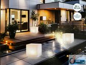 Kynast Garden LED Solar lamp dobbelsteen buitenlamp 30x30x31 - IP67 - Zonne energie LED lamp vierkant voor buiten