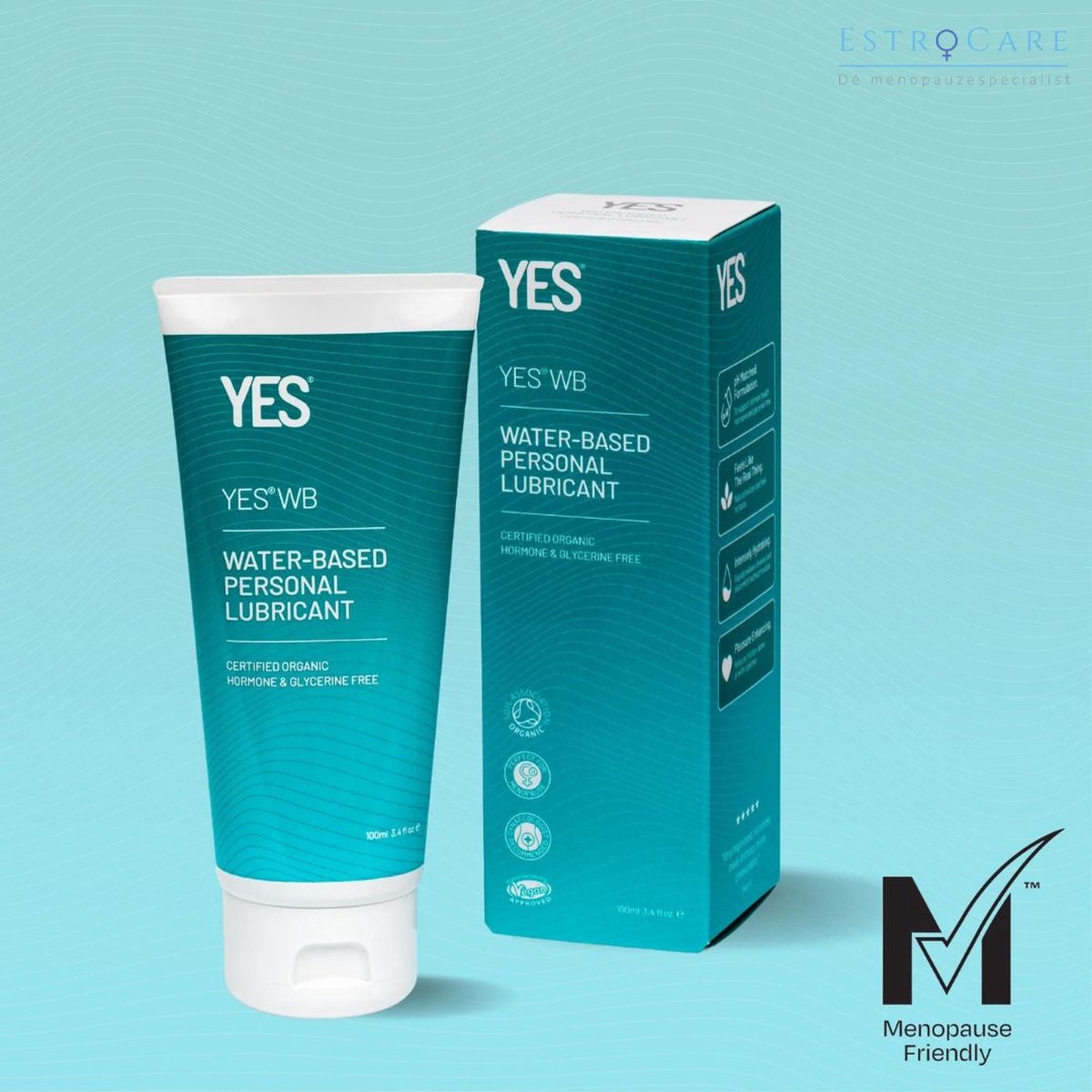 YES WB Waterbasis Glijmiddel 100 ml (bio)
