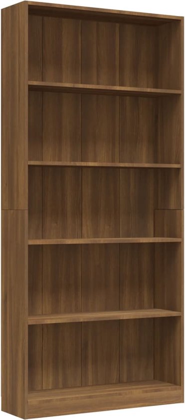 vidaXL-Boekenkast-80x24x175-cm-bewerkt-hout-bruin-eikenkleur