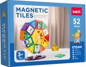 KEBO magnetisch speelgoed - magnetic tiles - magnetische tegels - magnetische bouwstenen - constructie speelgoed - montessori speelgoed - reuzenrad 52pcs - KBM-52