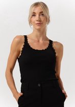 CC Heart Silk Lace Camisole Tops & T-shirts Dames - Shirt - Zwart - Maat M