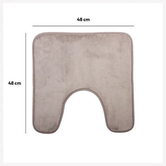 5five Wc mat - Taupe - 48 x 48cm - 5five