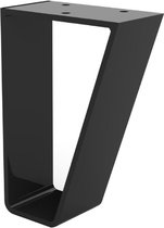 MacLean Design Tafelpoot - Staal - Zwart - 15cm