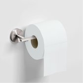 Clou Flat toiletrolhouder 16.5x4.8cm l-vorm zonder klep RVS geborsteld