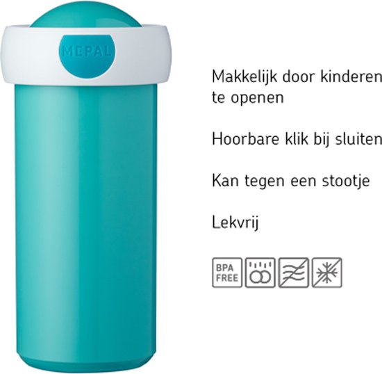 Mepal lunchset (schoolbeker & lunchbox) Campus - 300 + 750 ml - Broodtrommel en Drinkbeker voor kinderen - Bento box - Schoolbeker - Paw Patrol