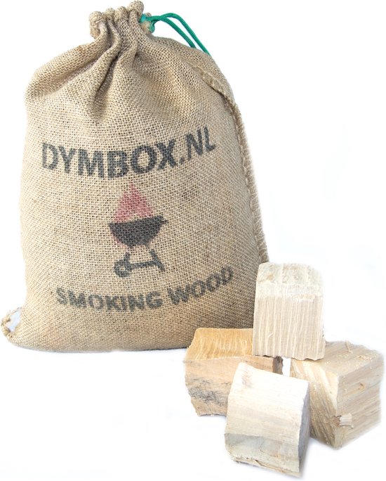 Foto: Esdoorn maple chunks 1kg bbq rookhout in jute zak