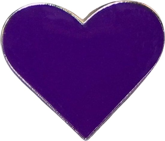 Épingle en émail coeur violet 26 cm / 2,2 cm / Violet