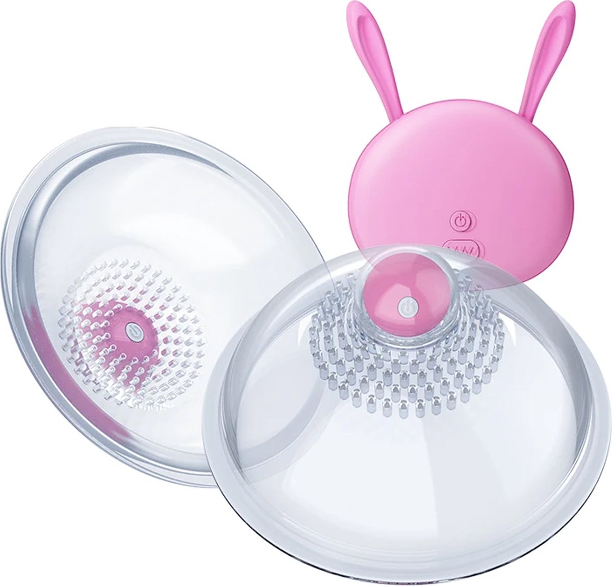 Goedkoopste Draadloze tepel en borst stimulator - Set van twee - Borst vibrator - Extra tepels stimulatie - Draadloos - Afstandsbediening - One size - 10 vibratiestanden - USB oplaadbaar