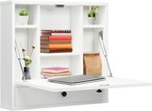 Inklapbare Bureau - Wandbureau Inklapbaar - Wandbureau - Bureau Muur - Wit