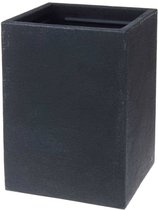 Jardinière Stone 30x30x40 cm - Bac à Fleurs Intérieur et Extérieur - Anthracite