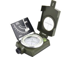 Kompas Inklapbaar Kaart Compass voor Outdoor en Survival voor kamperen, wandelen, waterdicht, wandelen, militaire navigatie, met fluorescerend design