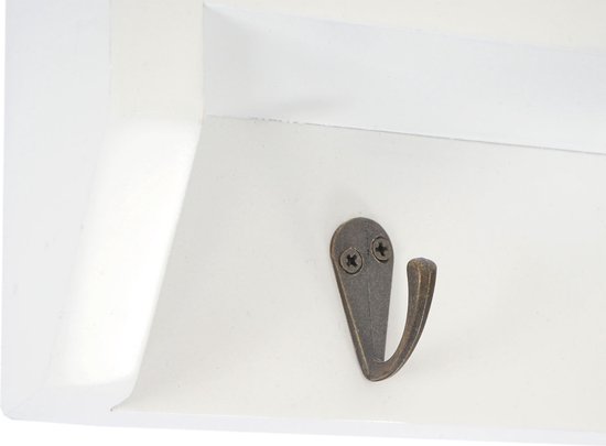 Toetsenbord MCW-A48, sleutelkastje met deurtjes, massief hout MVG-gecertificeerd ~ shabby grijs-wit