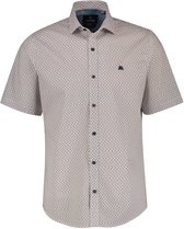 Lerros Overhemd Shirt Met Halve Mouwen En Geometrische Print 2432303 927 Mannen Maat - XXL