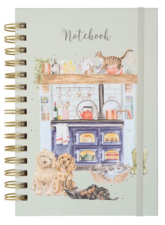 Foto: Notebook a5 the country kitchen dog and cat wrendale designs notitieboek