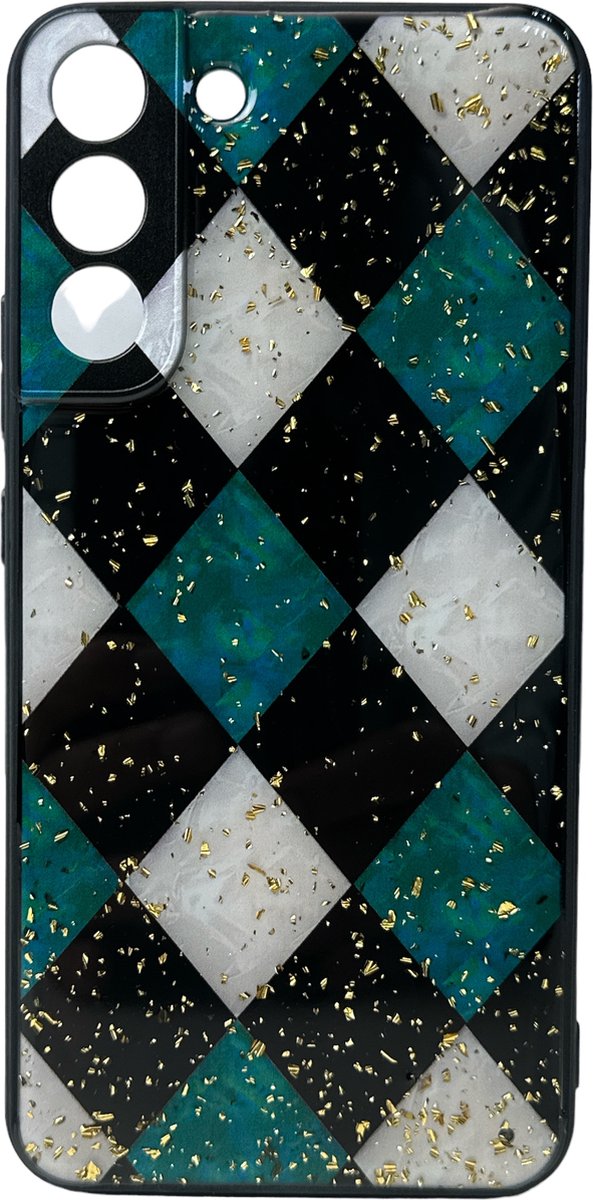 Silicone Hoesje Print - Backcover - Geschikt voor Samsung Galaxy S21 FE - Marmer Groen