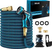 Bolke® - tuyau d'arrosage - tuyau d'arrosage 50 mètres - tuyau d'arrosage flexible - tuyau d'arrosage extensible jusqu'à 50 mètres - tuyau d'arrosage avec raccords et arroseur