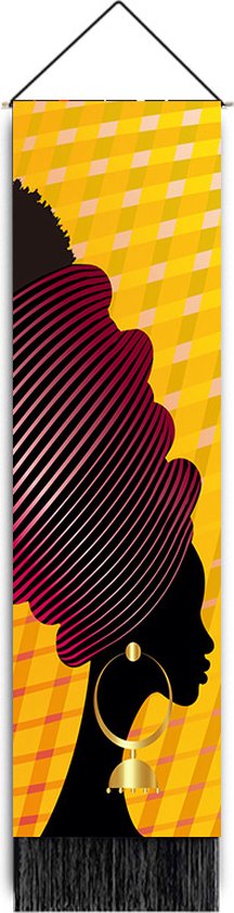 32.5x130cm-Afrikaanse vrouw silhouet tapijt / slaapzaal behang / slaapbank handdoek hoes / Home schilderij decoratie / muur opknoping - groot tapijt - kinderkamer - poster 16