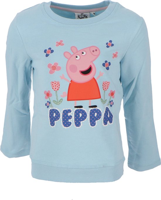 Peppa Pig / Peppa Big Sweatshirt - Katoen - Lichtblauw