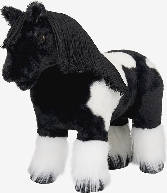LeMieux Toy Pony 'Razzle' – Piebald Gypsy Cob Soft Plush Horse For Kids
